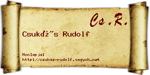 Csukás Rudolf névjegykártya