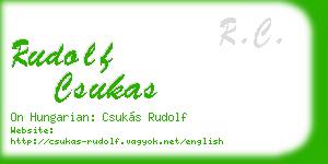 rudolf csukas business card