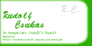 rudolf csukas business card